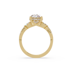 Vintage Oval Hidden Halo Solitaire Ring