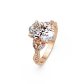 Vintage Oval Hidden Halo Solitaire Ring