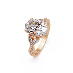 Vintage Oval Hidden Halo Solitaire Ring