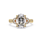 Vintage Oval Hidden Halo Solitaire Ring