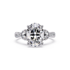 Vintage Oval Hidden Halo Solitaire Ring