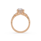 Vintage Oval Hidden Halo Solitaire Ring