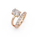 Modern Floating Solitaire Bypass Ring