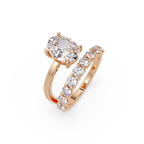 Modern Floating Solitaire Bypass Ring