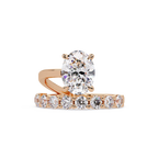 Modern Floating Solitaire Bypass Ring