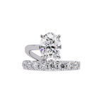 Modern Floating Solitaire Bypass Ring