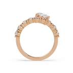 Modern Floating Solitaire Bypass Ring