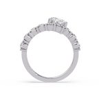 Modern Floating Solitaire Bypass Ring