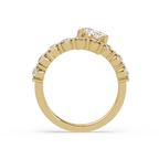 Modern Floating Solitaire Bypass Ring