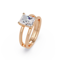 Exquisite East-West Radiant Cut Diamond Ring