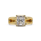 Exquisite East-West Radiant Cut Diamond Ring