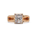 Exquisite East-West Radiant Cut Diamond Ring