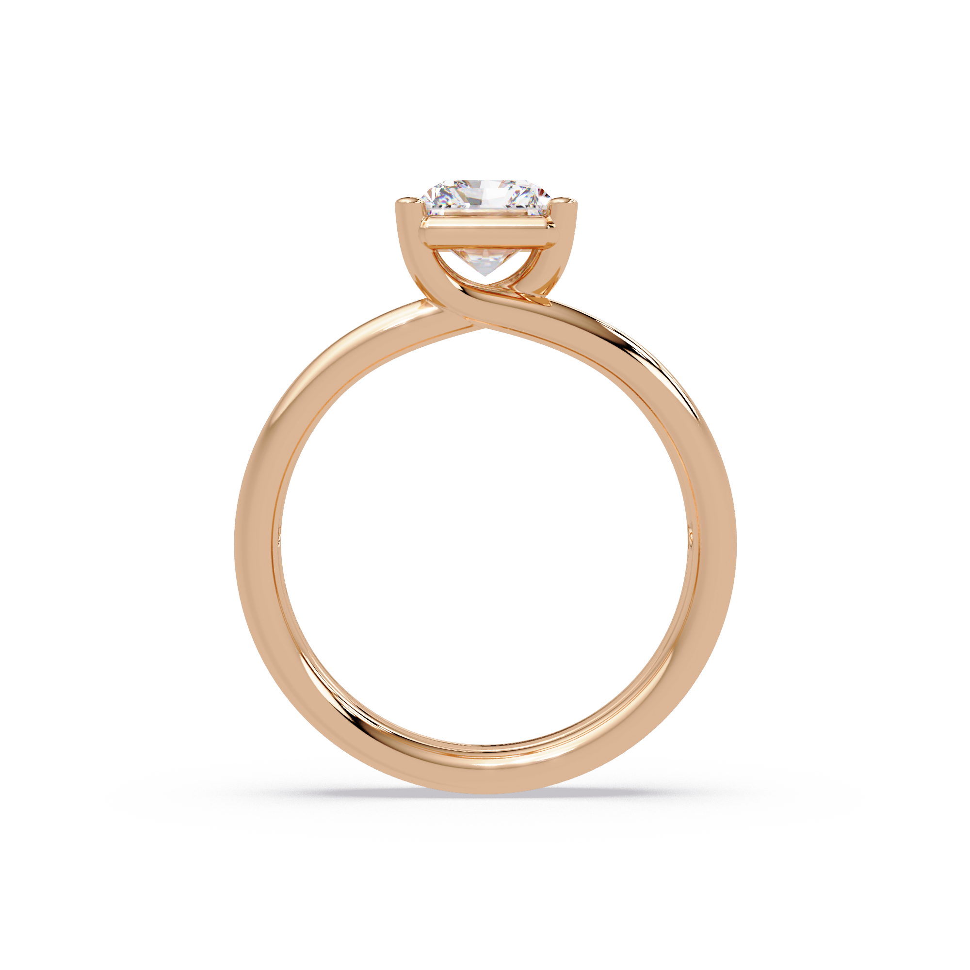 Exquisite East-West Radiant Cut Diamond Ring