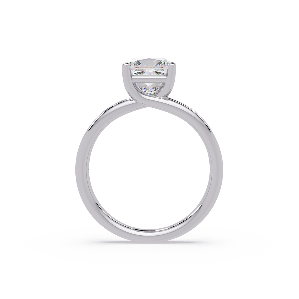 Exquisite Princess Cut Diamond Split Dual-Band Ring