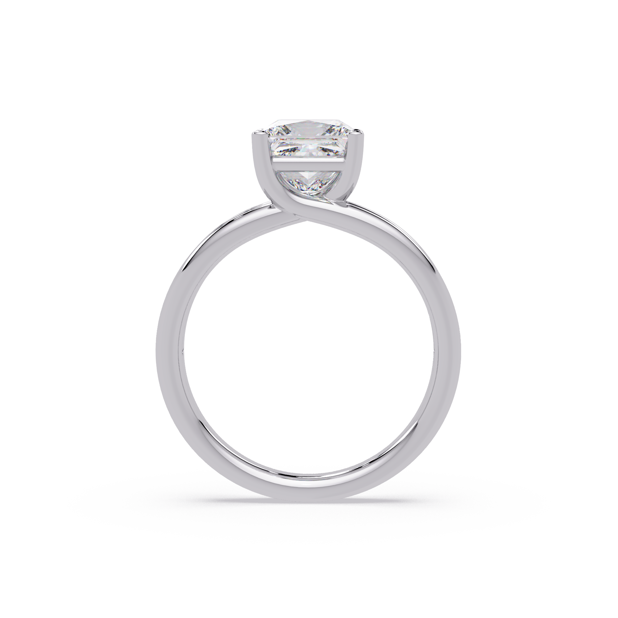 Exquisite Princess Cut Diamond Split Dual-Band Ring