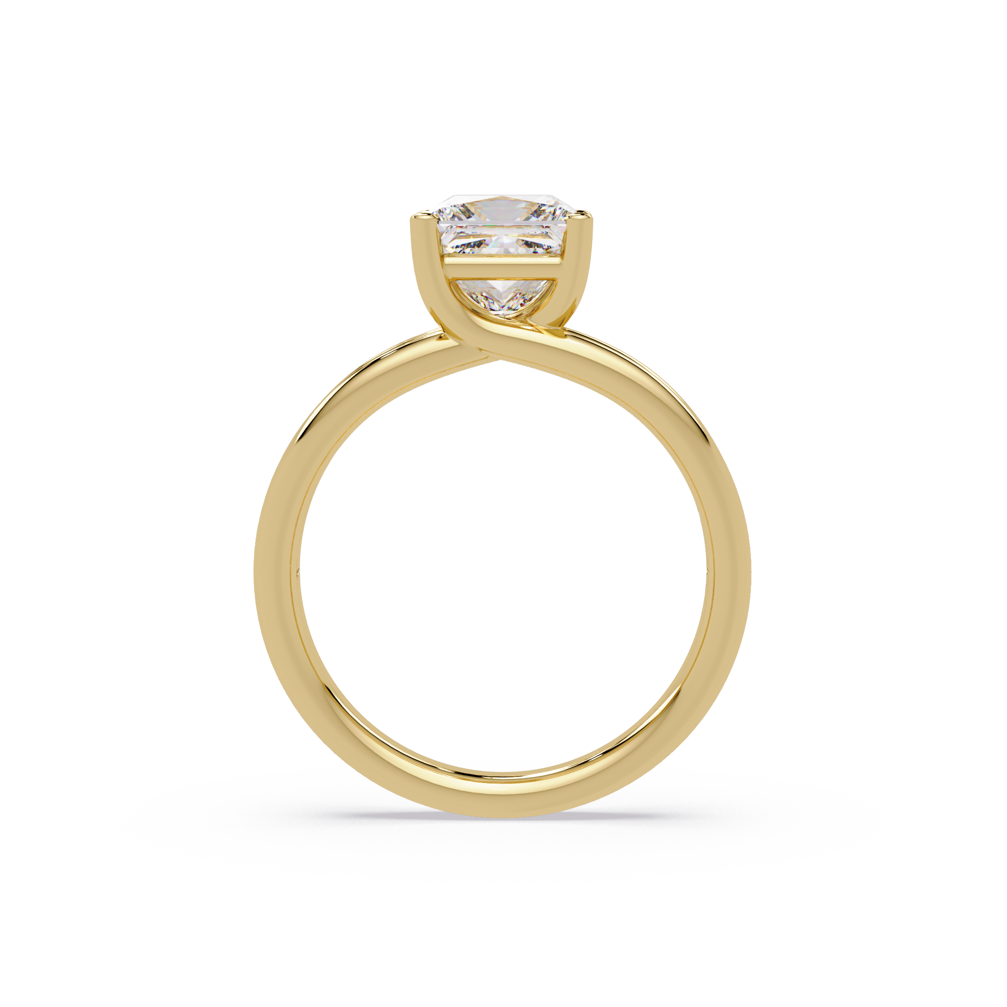 Exquisite Princess Cut Diamond Split Dual-Band Ring