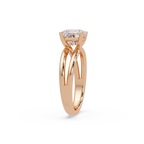Exquisite Princess Cut Diamond Split Dual-Band Ring