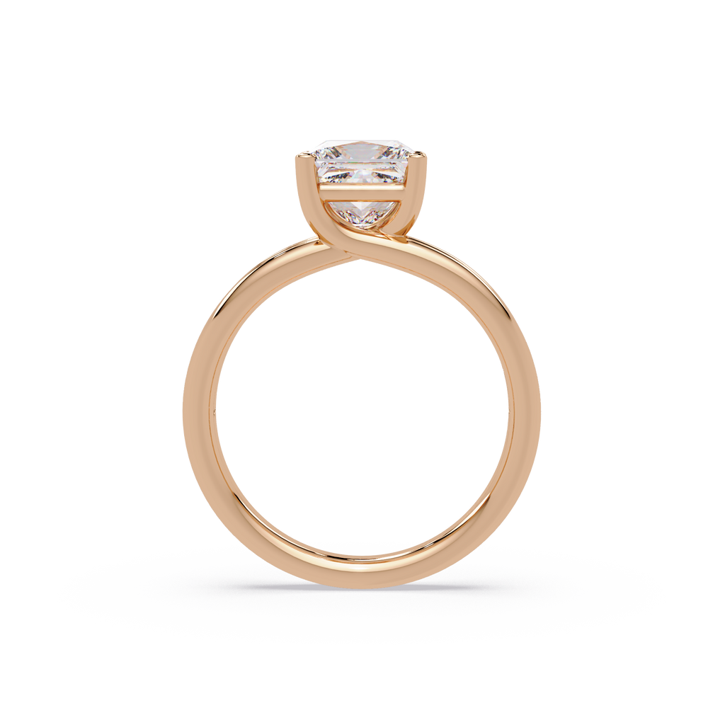 Exquisite Princess Cut Diamond Split Dual-Band Ring