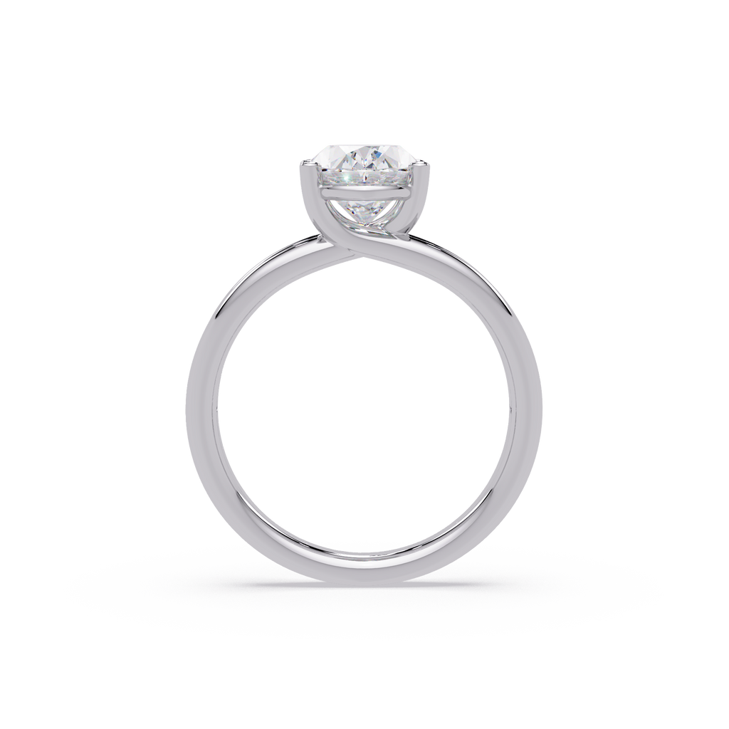 Exquisite Oval Cut Diamond Split Dual-Band Ring