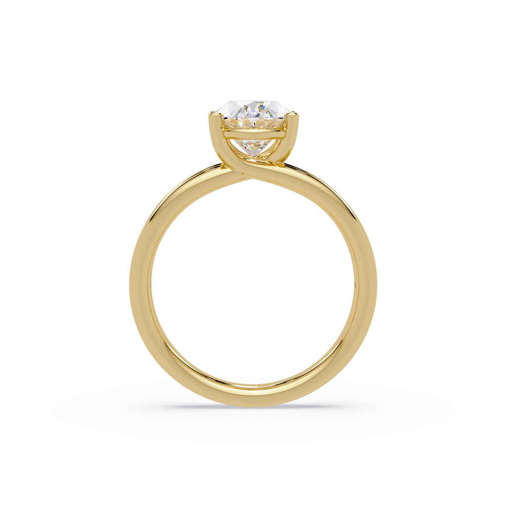 Exquisite Oval Cut Diamond Split Dual-Band Ring