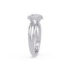 Exquisite Oval Cut Diamond Split Dual-Band Ring