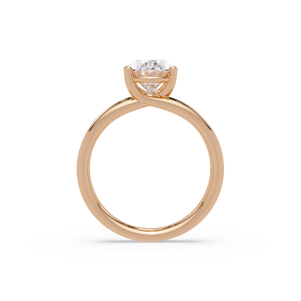 Exquisite Oval Cut Diamond Split Dual-Band Ring