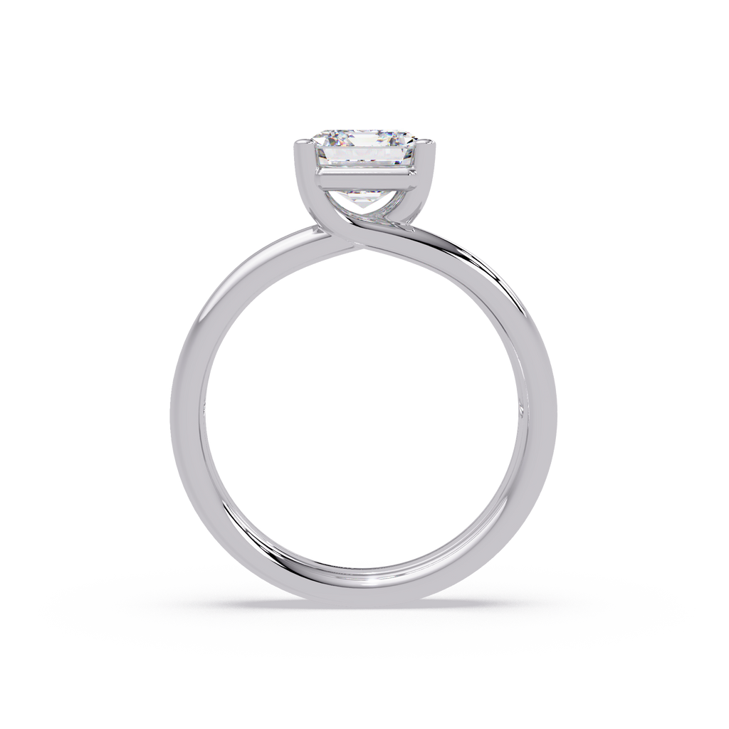 Exquisite East-West Emerald Cut Diamond Ring