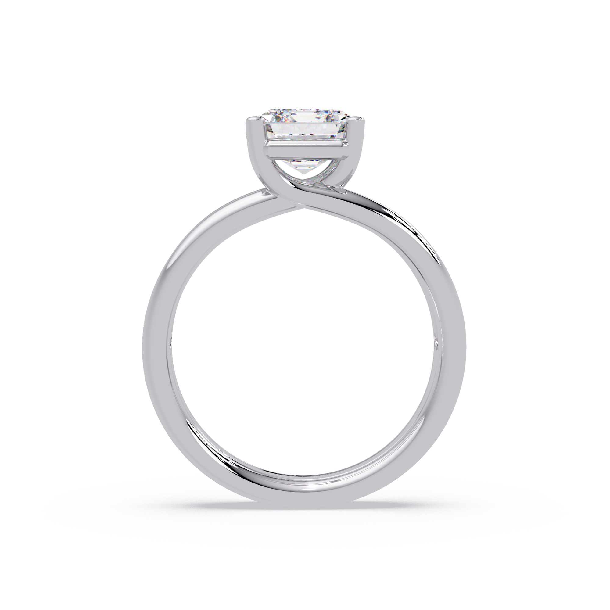 Exquisite East-West Emerald Cut Diamond Ring