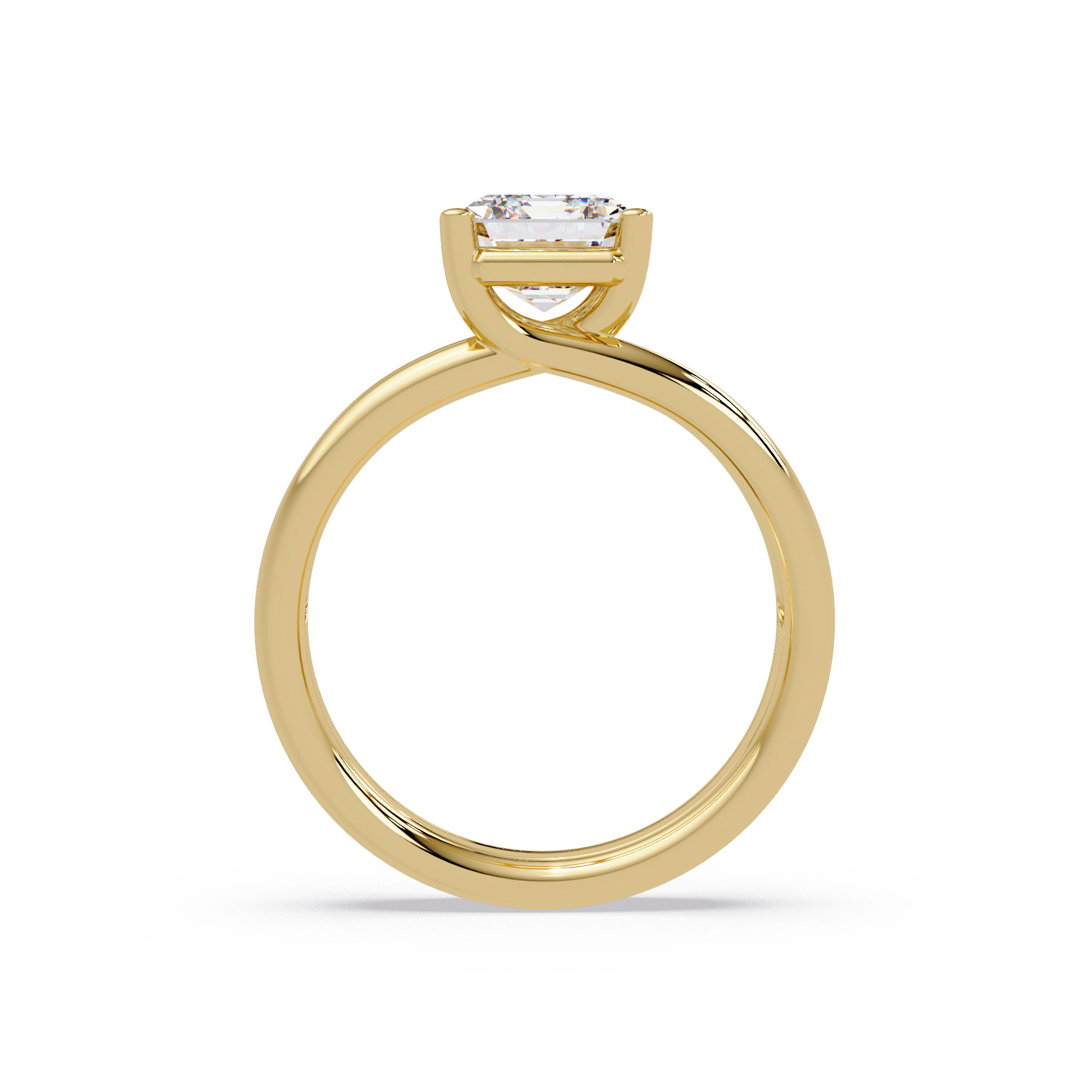 Exquisite East-West Emerald Cut Diamond Ring