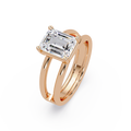 Exquisite East-West Emerald Cut Diamond Ring
