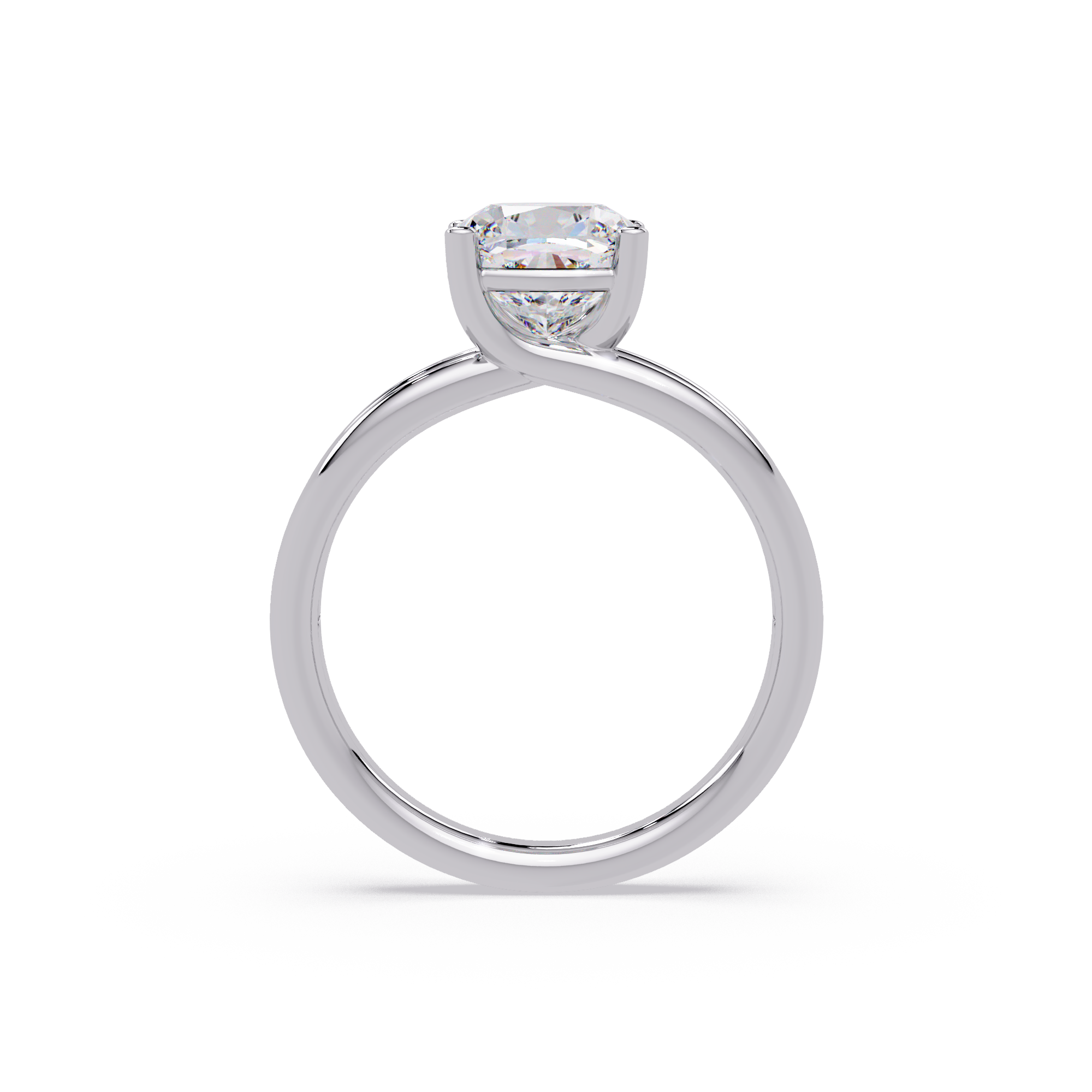 Exquisite Cushion Cut Diamond Split Dual-Band Ring