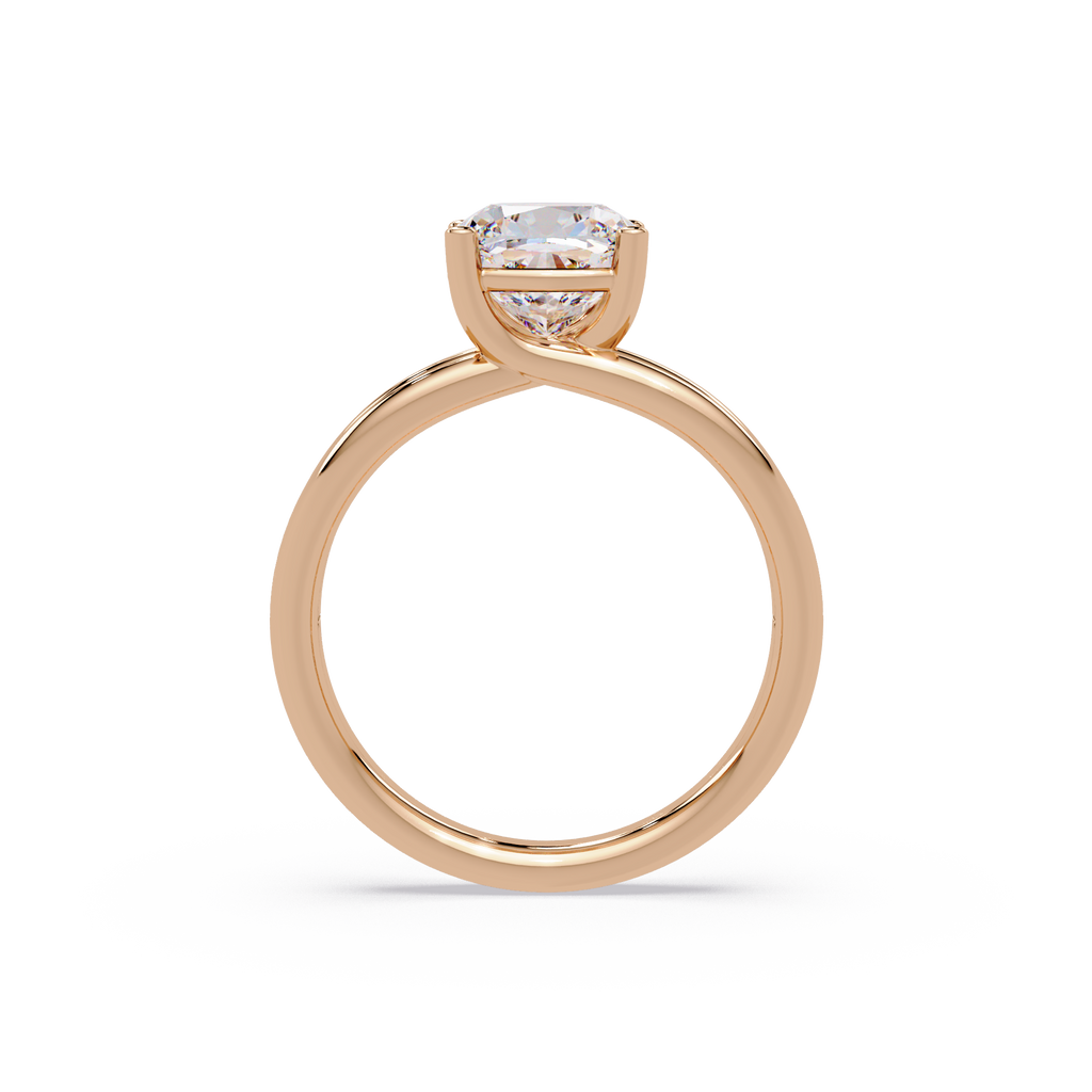 Exquisite Cushion Cut Diamond Split Dual-Band Ring