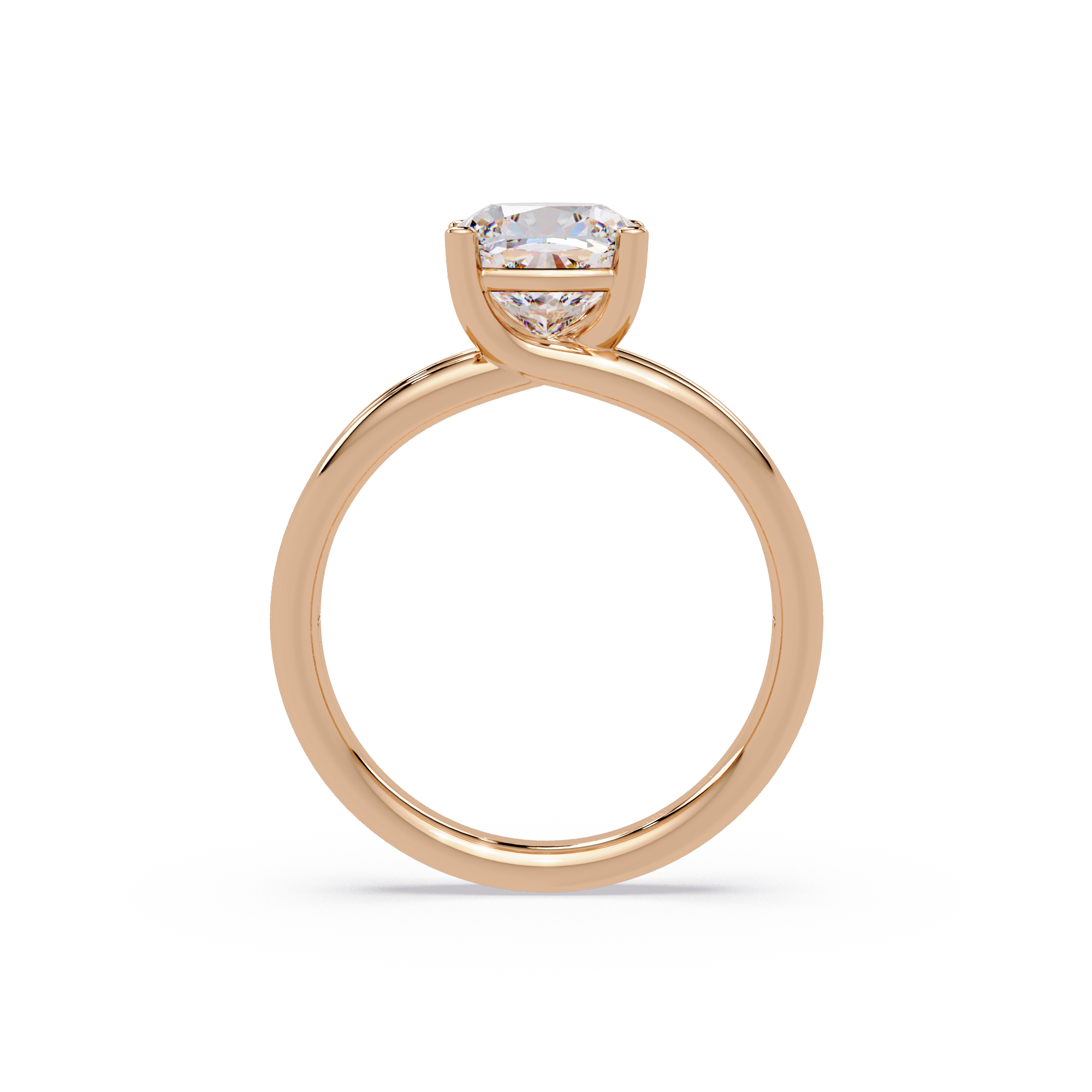 Exquisite Cushion Cut Diamond Split Dual-Band Ring