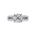 Exquisite Cushion Cut Diamond Split Dual-Band Ring