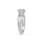 Exquisite Cushion Cut Diamond Split Dual-Band Ring