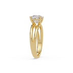 Exquisite Cushion Cut Diamond Split Dual-Band Ring