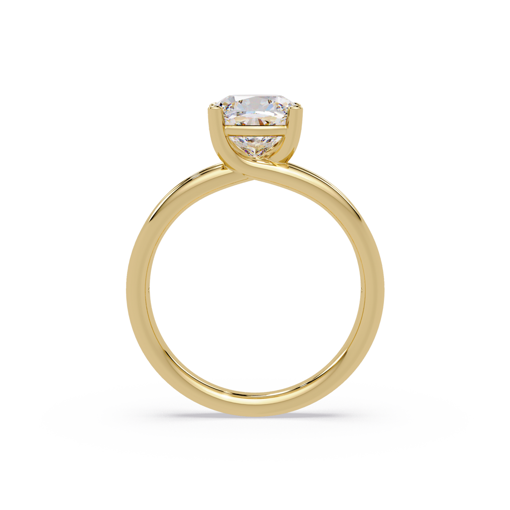 Exquisite Cushion Cut Diamond Split Dual-Band Ring