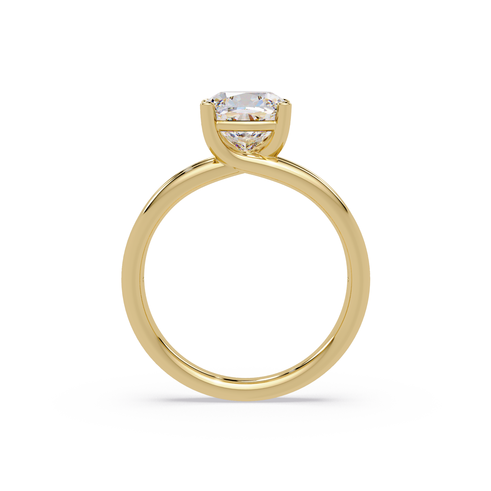 Exquisite Cushion Cut Diamond Split Dual-Band Ring
