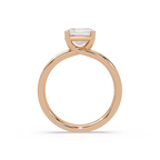 Exquisite Emerald Square Cut Split Dual-Band Ring