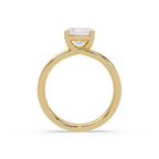 Exquisite Emerald Square Cut Split Dual-Band Ring