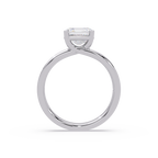 Exquisite Emerald Square Cut Split Dual-Band Ring