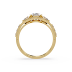 Exquisite Vintage Multi-Shape Diamond Halo Cluster Ring