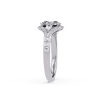 Exquisite Vintage Multi-Shape Diamond Halo Cluster Ring