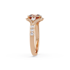 Exquisite Vintage Multi-Shape Diamond Halo Cluster Ring
