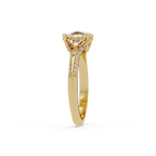 Curved Trillion Three-Stone Diamond Ring