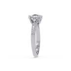 Curved Trillion Three-Stone Diamond Ring