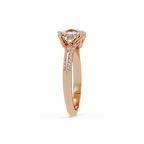 Curved Trillion Three-Stone Diamond Ring