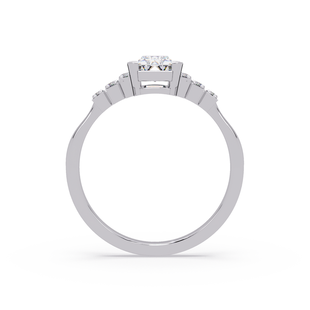 Artisan East-West Emerald Cut Diamond Ring