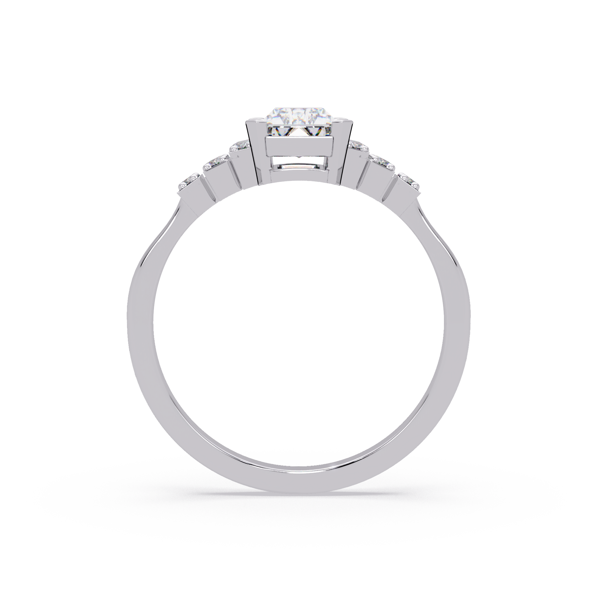 Artisan East-West Emerald Cut Diamond Ring
