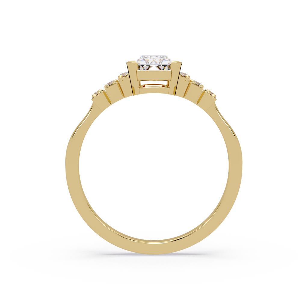 Artisan East-West Emerald Cut Diamond Ring
